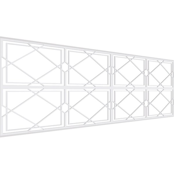 Ekena Millwork Set of Four Panels for 94 1/2"W x 32 1/4"H Kiowa Fretwork Wainscot Wall Paneling WPKP16X01X47KWA - main